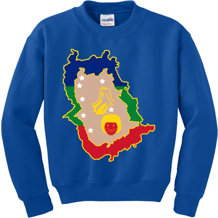 Flag Map Of Amazonas Venezuela Gift Kids Sweatshirt