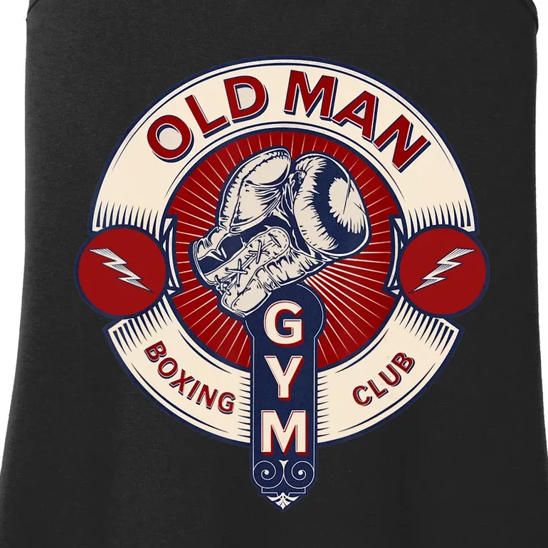 Funny MMA Old Man Boxing Club Combat Sports Ladies Essential Tank