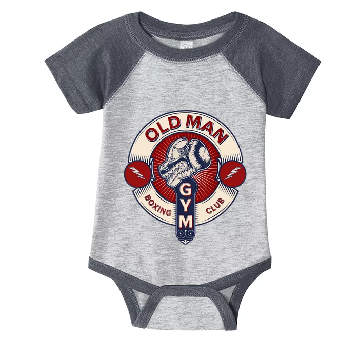 Funny MMA Old Man Boxing Club Combat Sports Infant Baby Jersey Bodysuit