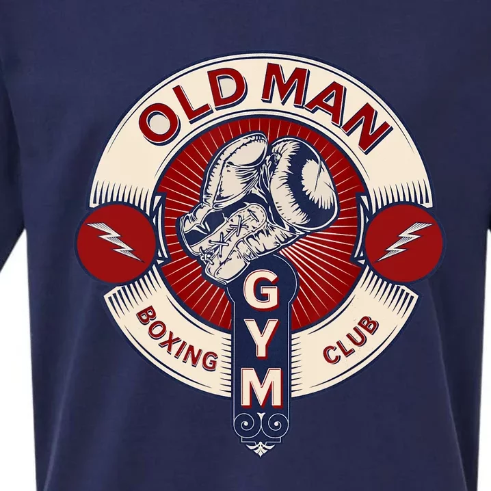 Funny MMA Old Man Boxing Club Combat Sports Sueded Cloud Jersey T-Shirt