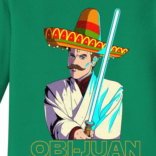 Funny Mexican Obi Juan Movie Parody Nerd Cinco De Mayo Gift Baby Long Sleeve Bodysuit