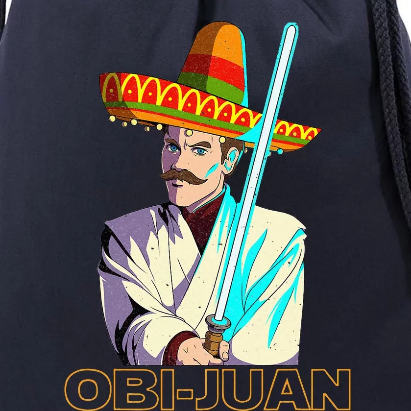 Funny Mexican Obi Juan Movie Parody Nerd Cinco De Mayo Gift Drawstring Bag