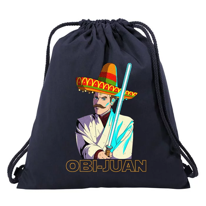 Funny Mexican Obi Juan Movie Parody Nerd Cinco De Mayo Gift Drawstring Bag