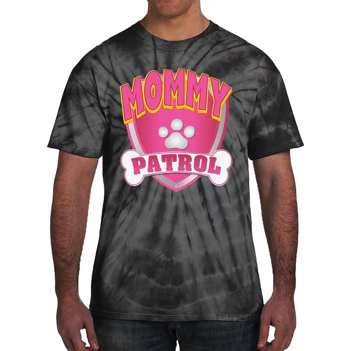 Funny Mommy Of The Birthday Girl Dog Paw Mom Matching Gift Tie-Dye T-Shirt