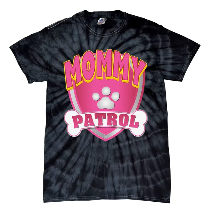 Funny Mommy Of The Birthday Girl Dog Paw Mom Matching Gift Tie-Dye T-Shirt