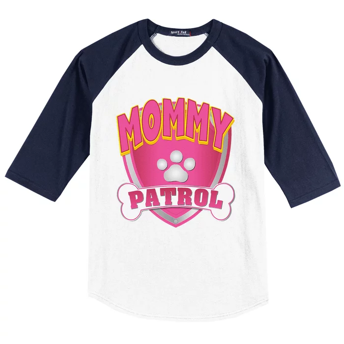 Funny Mommy Of The Birthday Girl Dog Paw Mom Matching Gift Baseball Sleeve Shirt