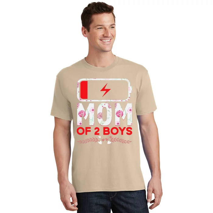 Funny Mom Of 2 From Son Mothers Day Birthday T-Shirt