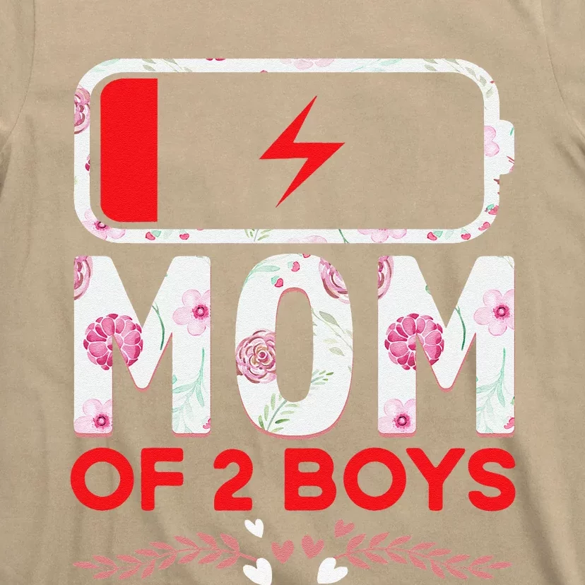 Funny Mom Of 2 From Son Mothers Day Birthday T-Shirt