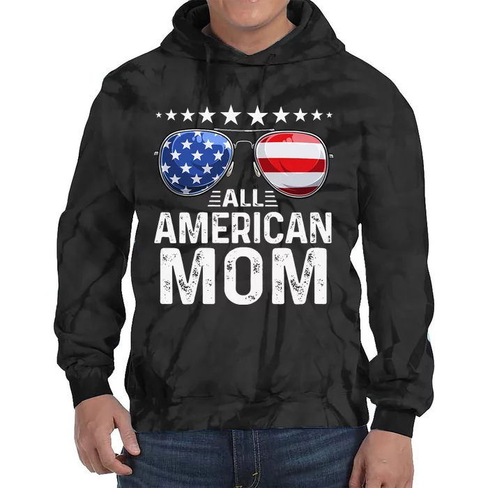 Family Matching Outfit All American Mom 4th of July USA Tie Dye Hoodie