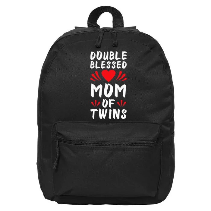 Funny Mom Of Twins Mother Of Twins 16 in Basic Backpack