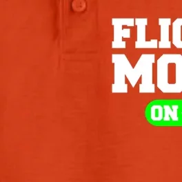 Flight Mode On Aviation Aviator Pilot Gift Dry Zone Grid Performance Polo