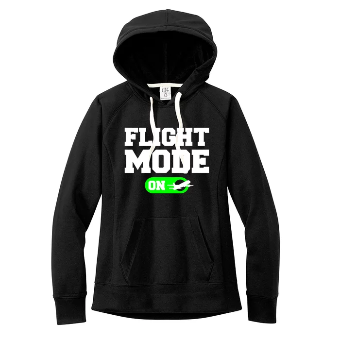 Flight Mode On Aviation Aviator Pilot Gift Women's Fleece Hoodie