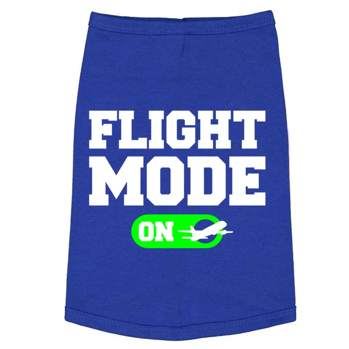 Flight Mode On Aviation Aviator Pilot Gift Doggie Tank