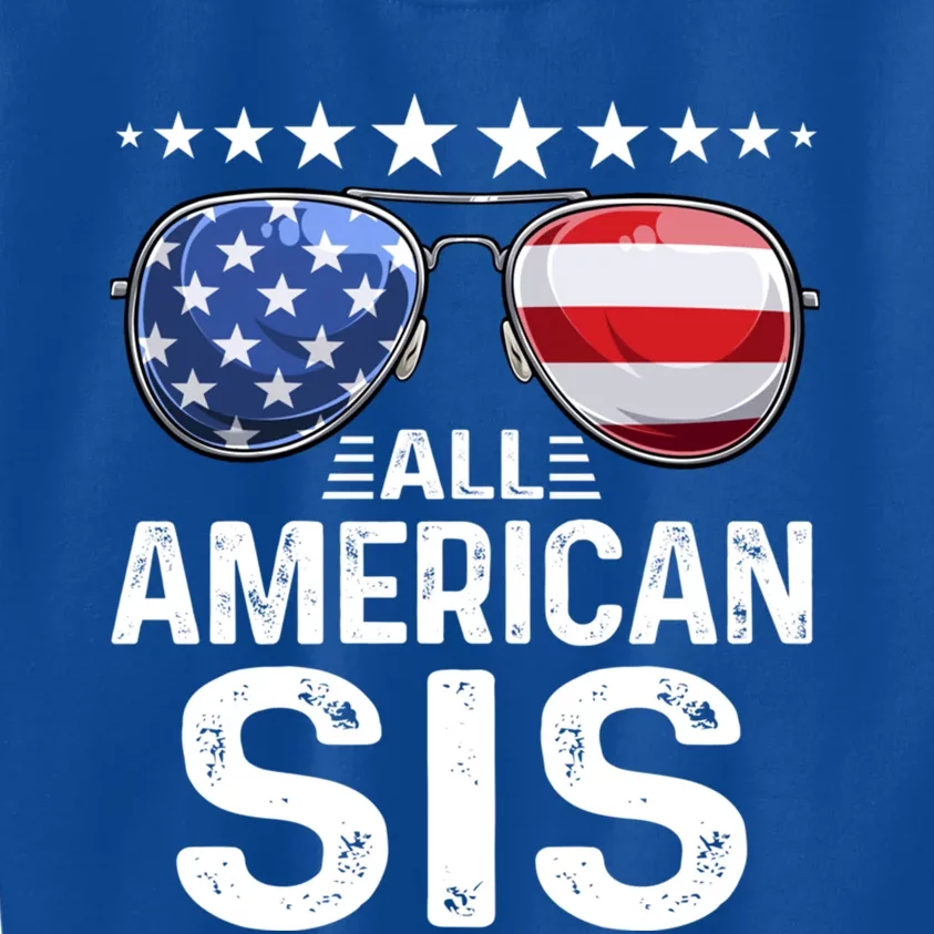 Family Matching Outfit All American Sis 4th Of July Usa Gift Kids Sweatshirt