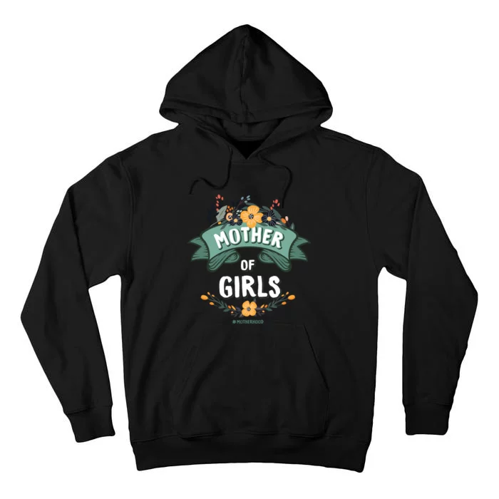 Floral Mother Of Girls Baby Shower Tall Hoodie