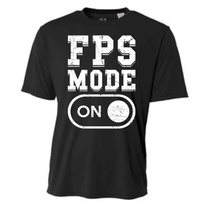 Fps Mode On Video Gamer Gift Firstperson Shooter Gaming Meaningful Gift Cooling Performance Crew T-Shirt