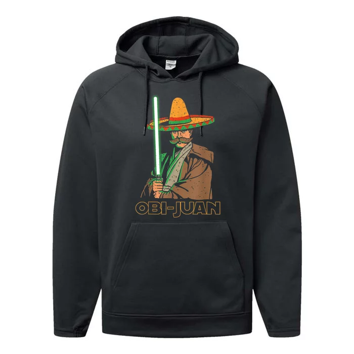 Funny Mexican Obi Juan Movie Parody Nerd Cinco De Mayo Gift Performance Fleece Hoodie