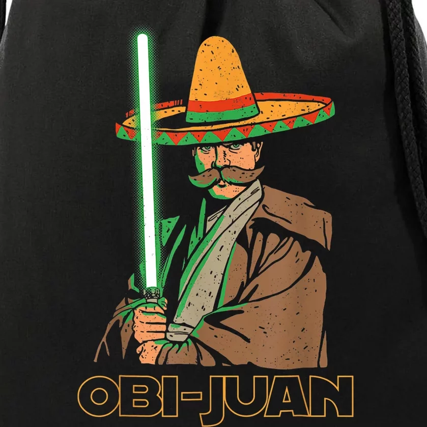 Funny Mexican Obi Juan Movie Parody Nerd Cinco De Mayo Gift Drawstring Bag