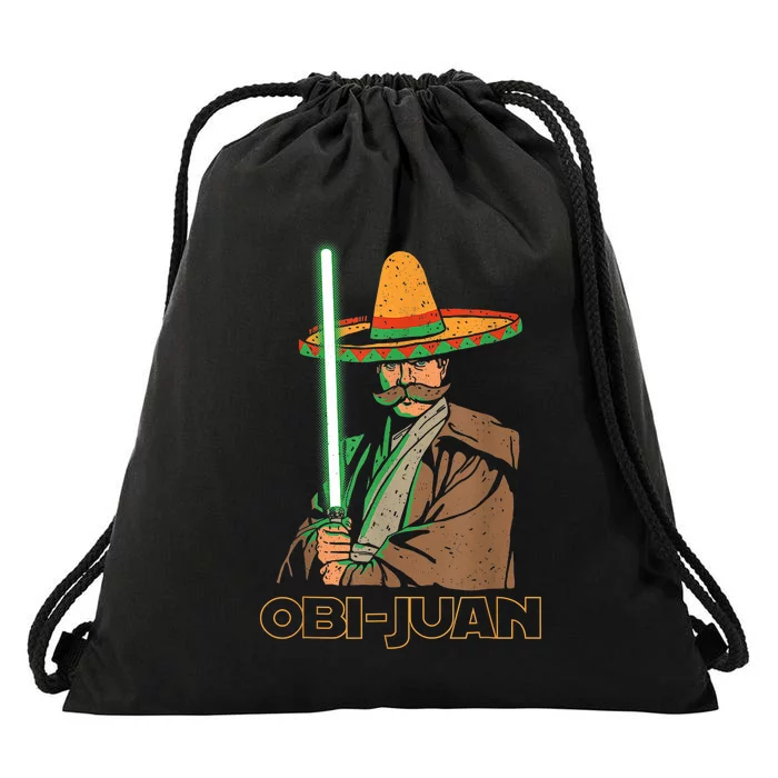 Funny Mexican Obi Juan Movie Parody Nerd Cinco De Mayo Gift Drawstring Bag