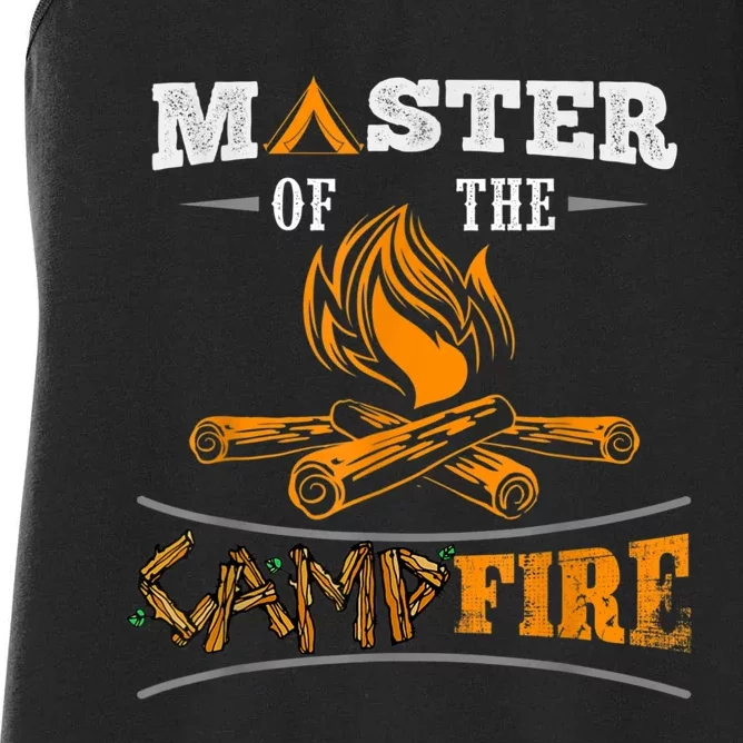 Funny Master Of The Campfire Men Women Campers Women's Racerback Tank