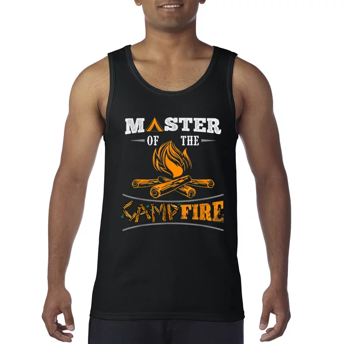 Funny Master Of The Campfire Men Women Campers Tank Top