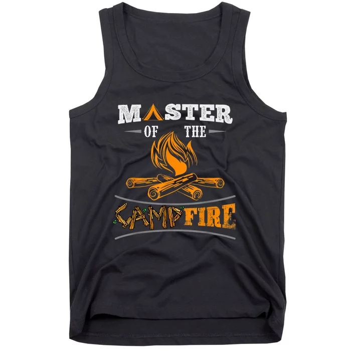 Funny Master Of The Campfire Men Women Campers Tank Top