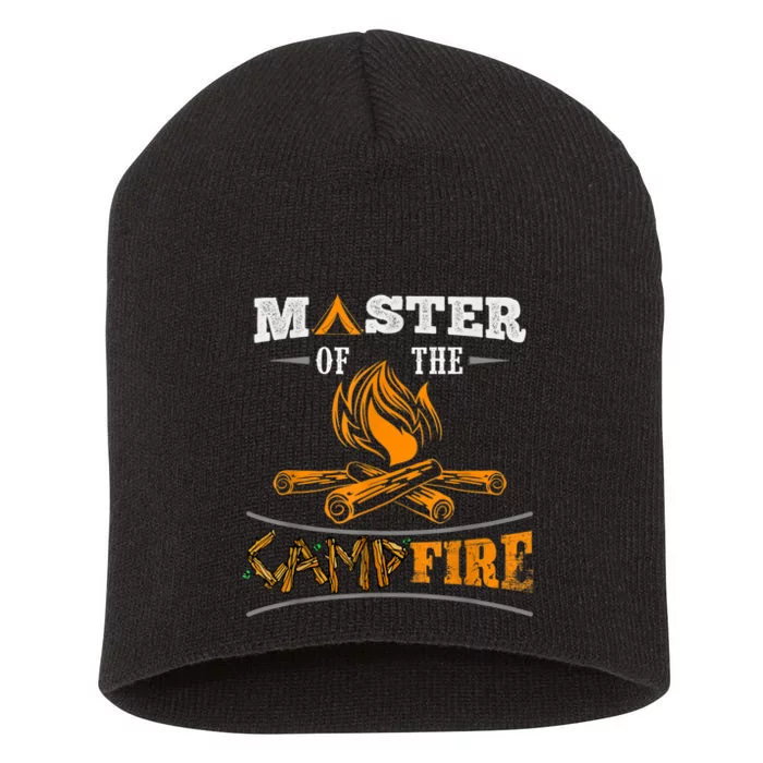 Funny Master Of The Campfire Men Women Campers Short Acrylic Beanie