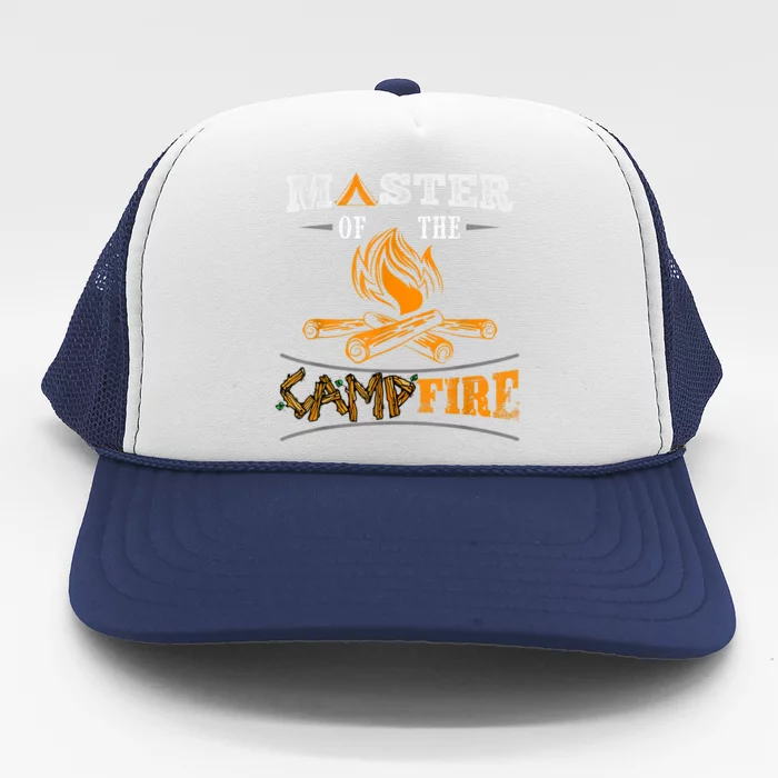 Funny Master Of The Campfire Men Women Campers Trucker Hat