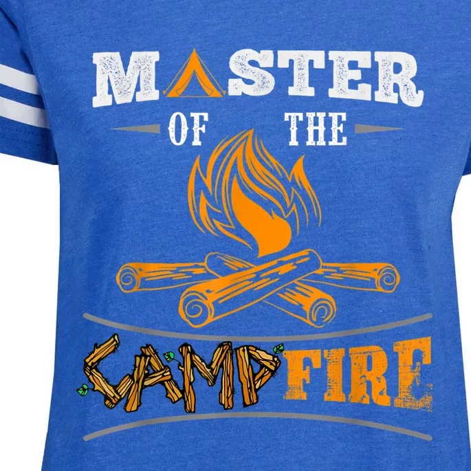 Funny Master Of The Campfire Men Women Campers Enza Ladies Jersey Football T-Shirt