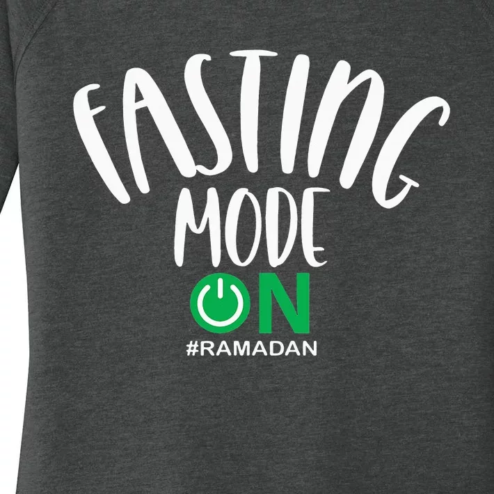 Fasting Mode On Ramadan Islamic fasting Women's Perfect Tri Tunic Long Sleeve Shirt