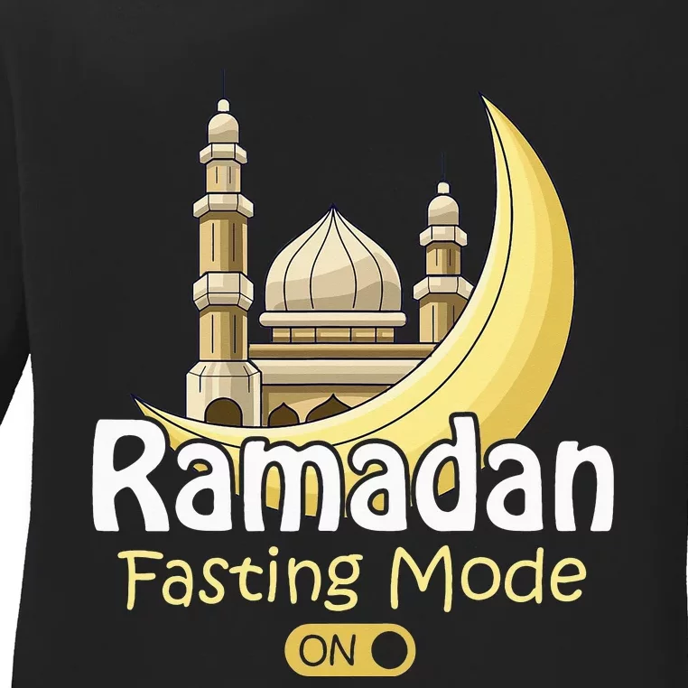 Fasting Mode On Ramadan Kareem Cool Islamic Gift Idea Ladies Long Sleeve Shirt