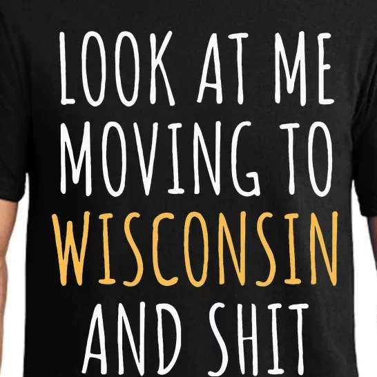 Funny Moving Out Of State Moving Away To Wisconsin Wi Pajama Set