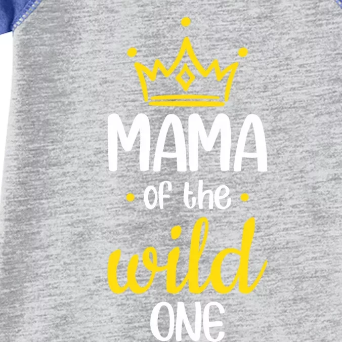 Funny Mama Of The Wild One Mom Of The Wild One Gift Infant Baby Jersey Bodysuit