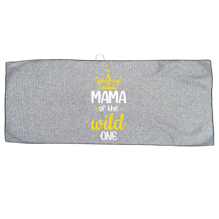 Funny Mama Of The Wild One Mom Of The Wild One Gift Large Microfiber Waffle Golf Towel