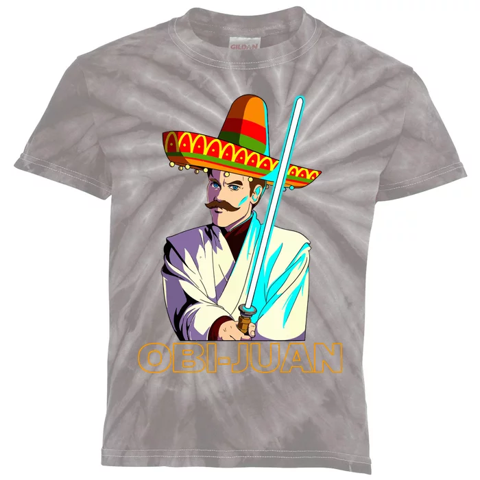 Funny Mexican Obi Juan Movie Parody Nerd Cinco De Mayo Gift Kids Tie-Dye T-Shirt