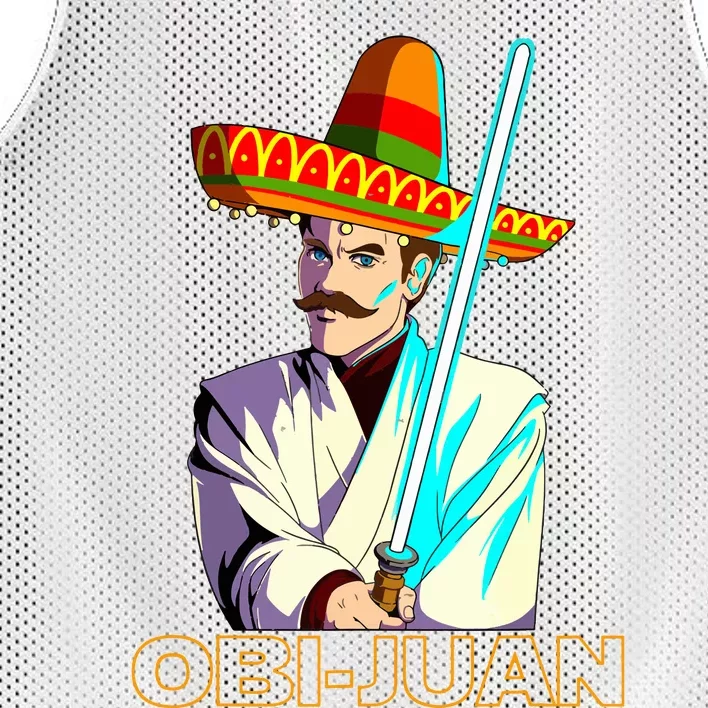 Funny Mexican Obi Juan Movie Parody Nerd Cinco De Mayo Gift Mesh Reversible Basketball Jersey Tank