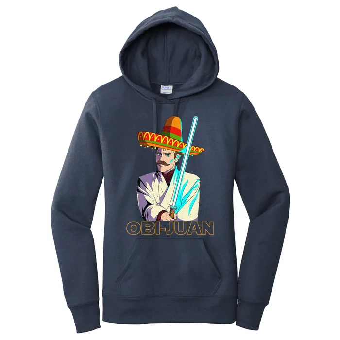 Funny Mexican Obi Juan Movie Parody Nerd Cinco De Mayo Gift Women's Pullover Hoodie