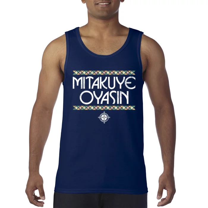 Funny Matikuye Oyasin Native American Indian Saying Funny Native American Shirt Tank Top