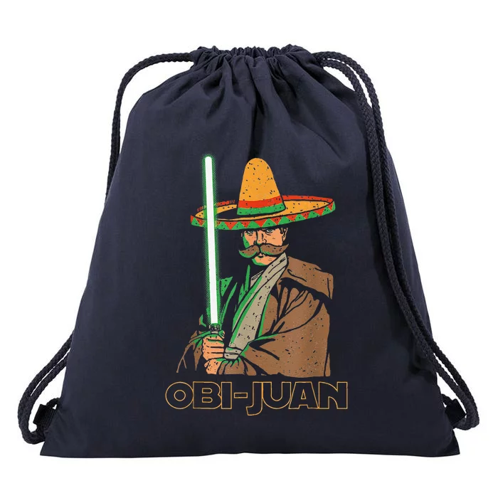 Funny Mexican Obi Juan Movie Parody Nerd Cinco De Mayo Gift Drawstring Bag