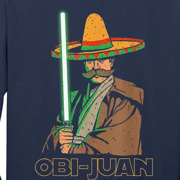 Funny Mexican Obi Juan Movie Parody Nerd Cinco De Mayo Gift Tall Long Sleeve T-Shirt