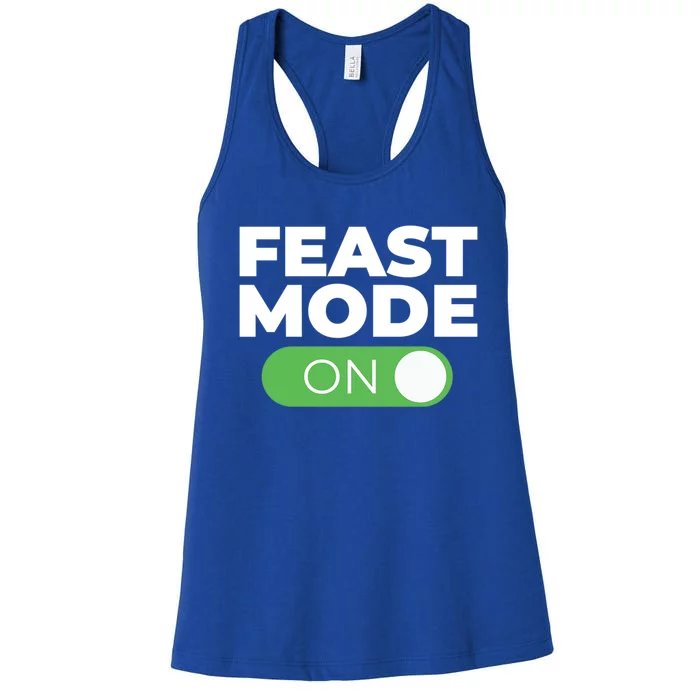 Feast Mode On Switch Thanksgiving Feast Phone Graphic Gift Women's Racerback Tank