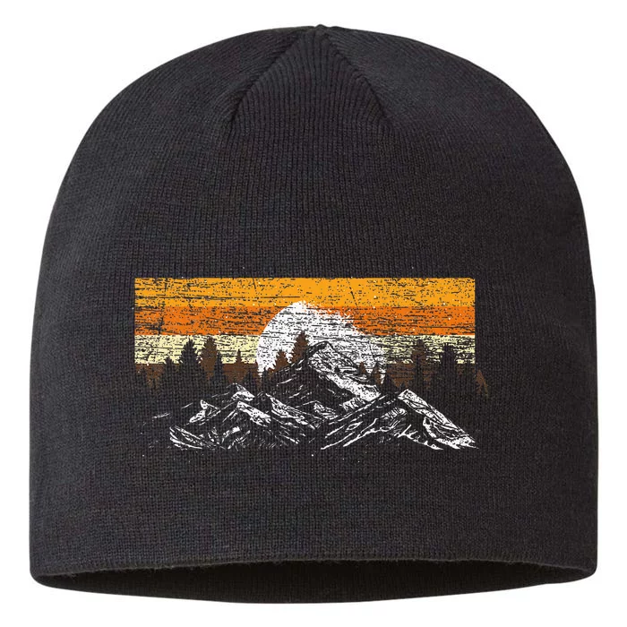 Full Moon Outdoor Nature Wildlife Mountains 8 1/2in Sustainable Knit Beanie