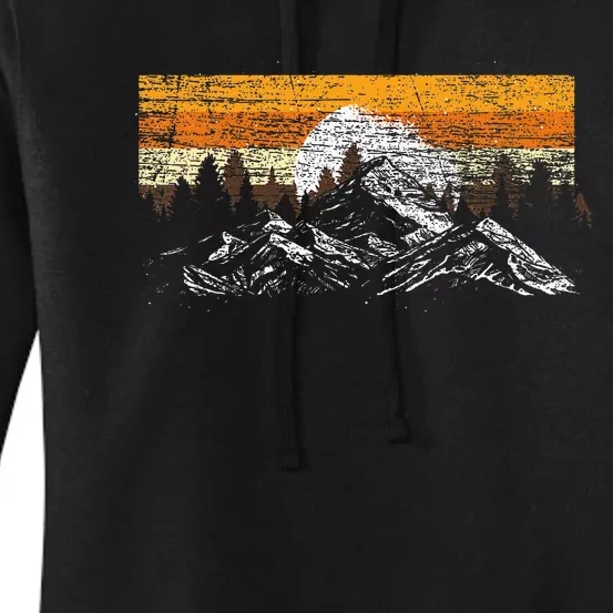 Full Moon Outdoor Nature Wildlife Mountains Women's Pullover Hoodie