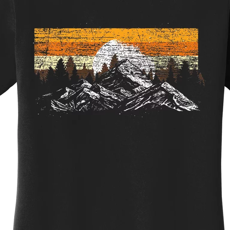 Full Moon Outdoor Nature Wildlife Mountains Women's T-Shirt