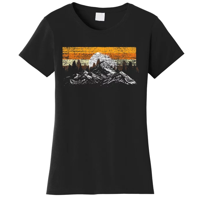 Full Moon Outdoor Nature Wildlife Mountains Women's T-Shirt