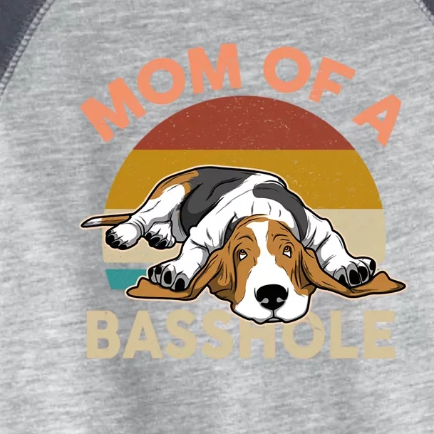 Funny Mom Of A Basshole Bassethound Gifts Toddler Fine Jersey T-Shirt