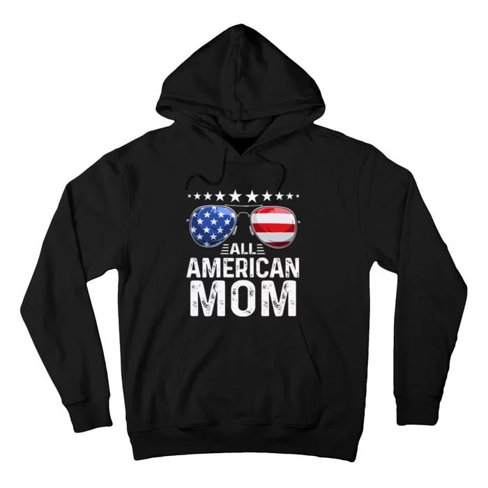 Family Matching Outfit All American Mom 4th of July USA Tall Hoodie