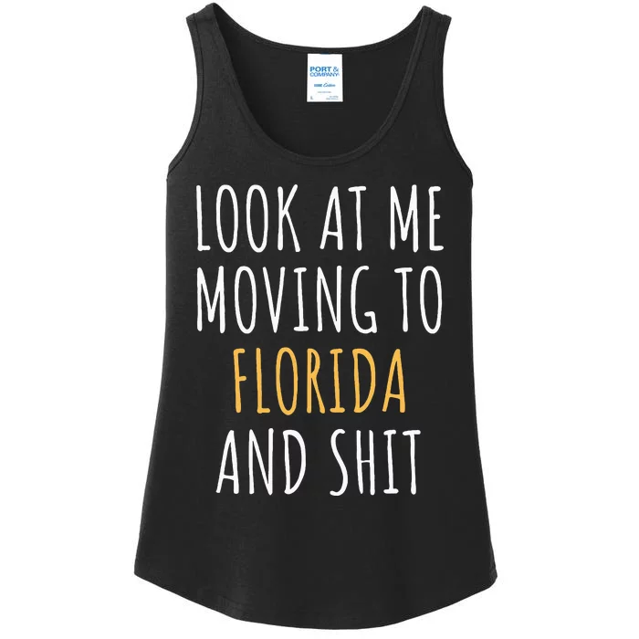 Funny Moving Out Of State Moving Away To Florida Fl Ladies Essential Tank