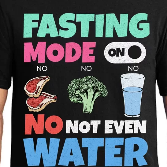 Fasting Mode On Not Even Water Ramadan Funny Gift Pajama Set