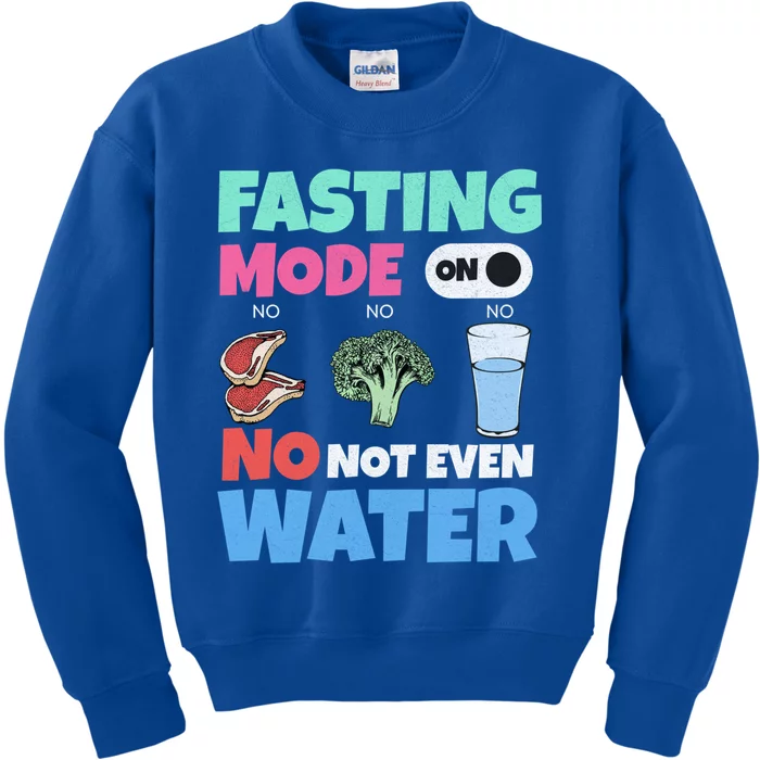 Fasting Mode On Not Even Water Ramadan Funny Gift Kids Sweatshirt